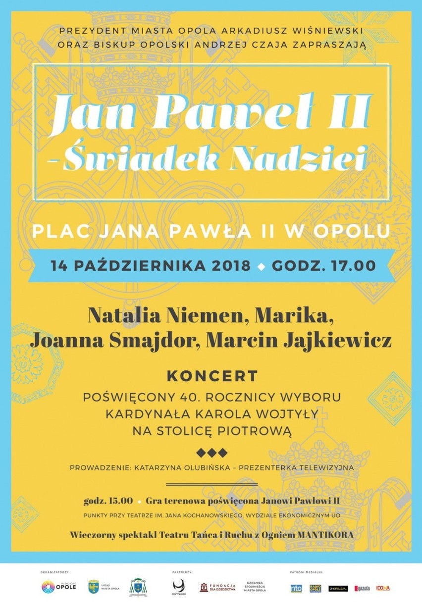 W niedzielę na placu Jana Pawła II w Opolu odbędzie się...
