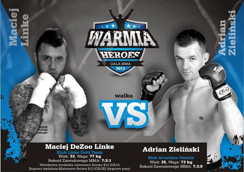 W kategorii do 73 kg zmierzą się Adrian Zieliński (7-3) oraz...