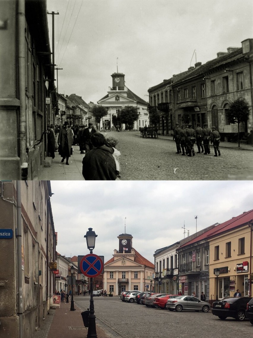 Ulica 3 Maja (ówczesna Długa), rok 1940 i 2019