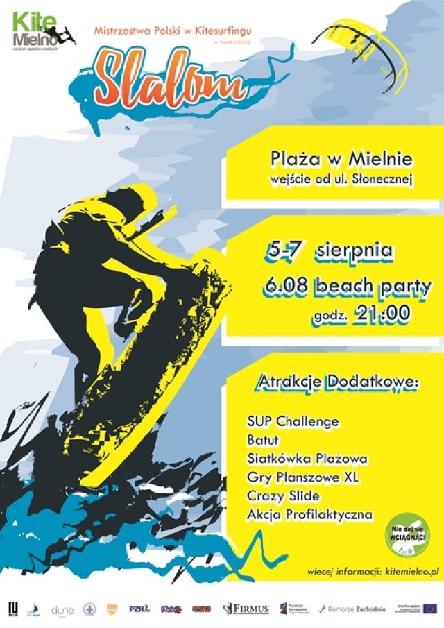 Plaża w Mielnie w pierwszy weekend sierpnia będzie gościć uczestników Mistrzostw Polski w Kitesurfingu w konkurencji Slalom