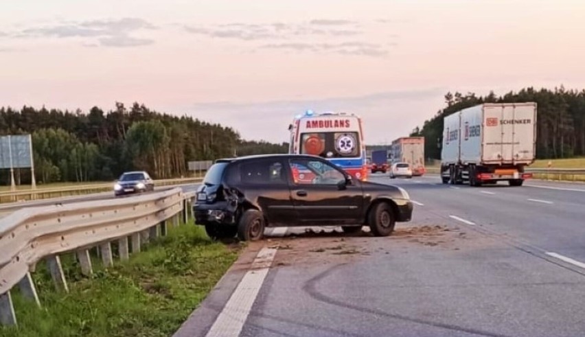 Wypadek na A1 w okolicach Radomska
