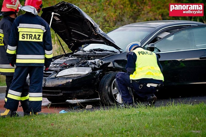 Wypadek drogowy na ul. Uczniowskiej w Wałbrzychu