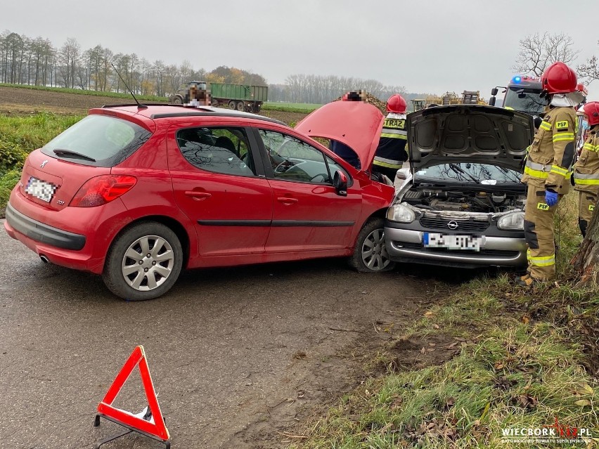 Pod Więcborkiem na trasie Śmiłowo-Jastrzębiec czołowo...