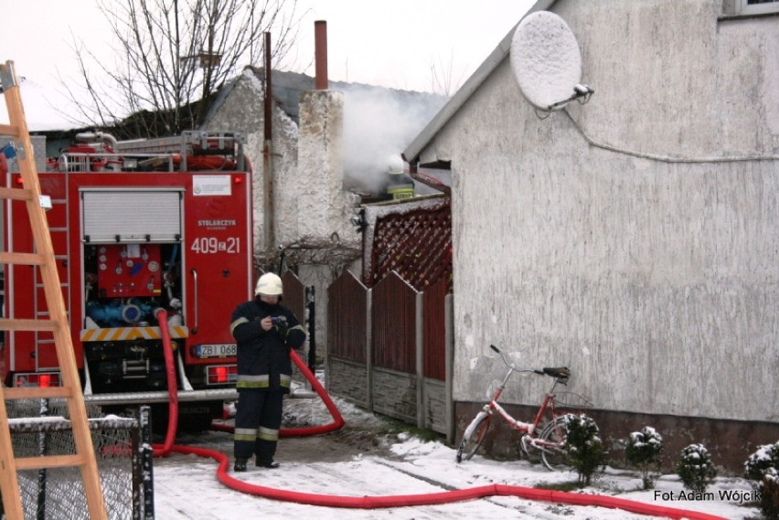 Pożar budynku gospodarczego w Lubiechowie