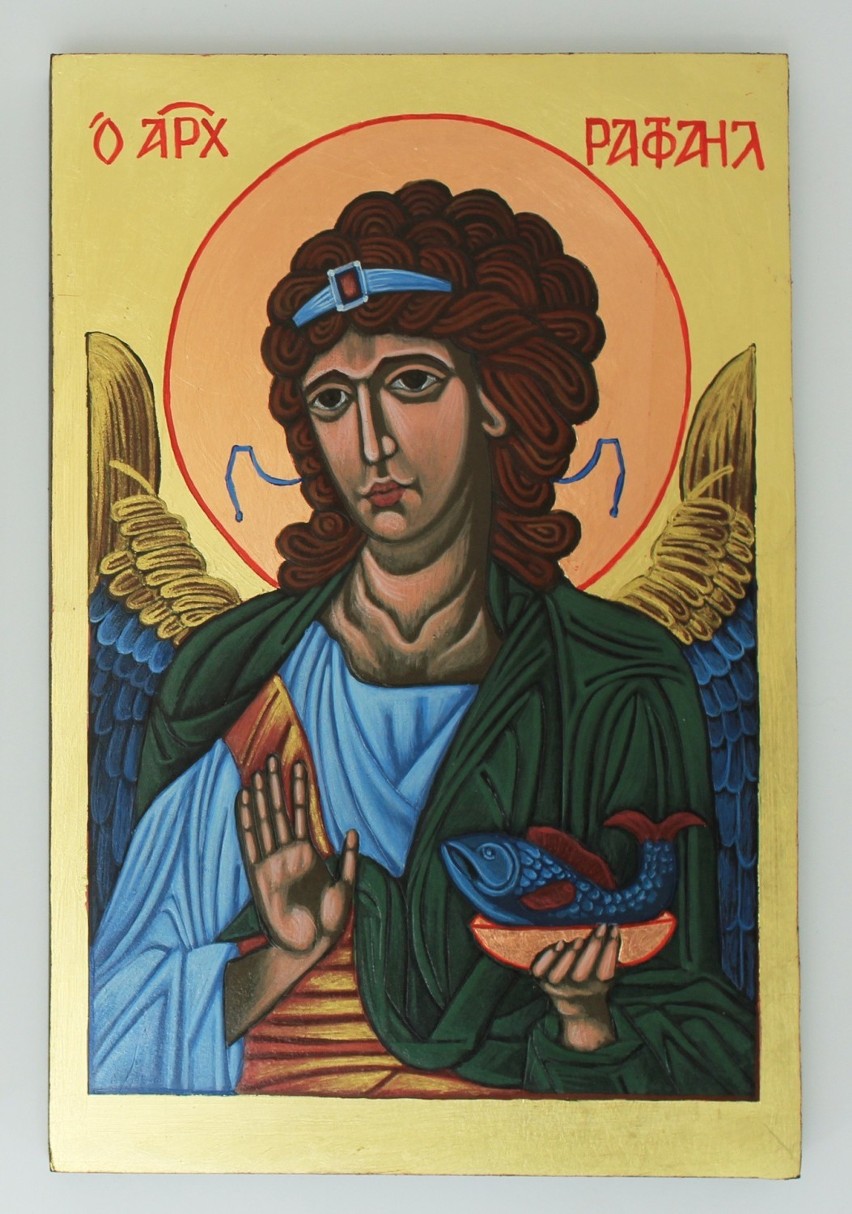 Archanioł Rafael, ikona autorstwa Teresy Berendt-Klechamer,...