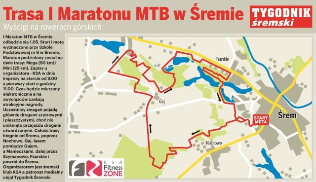 Śrem: I Maraton MTB - 1.05.2014. Wyścig na rowerach górskich w Śremie [ZDJĘCIA] Fot. Adrian Domański