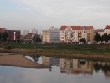 Słubice - widok na miasto z mostu na Odrze