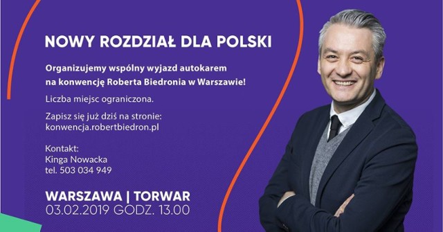 Kościaniacy jadą na konwencję ruchu Roberta Biedronia