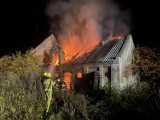 Pożar budynku gospodarczego w miejscowości Kąpiel
