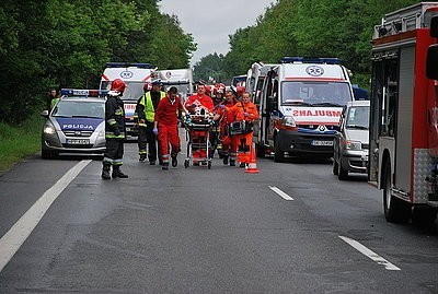 Wypadek na wiślance w Katowicach