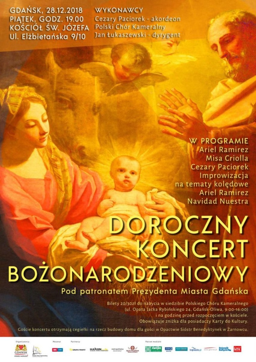 Koncert jest organizowany przez Polski Chór Kameralny Schola...