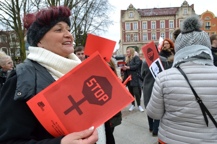 Czarny protest w Człuchowie 8.03.2017