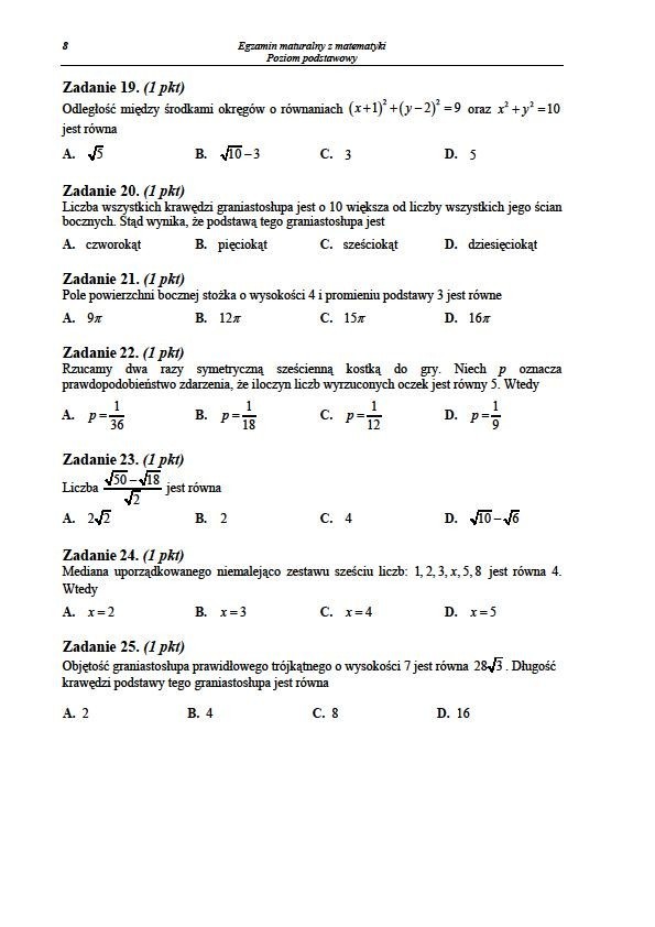 MATURA 2013. Matematyka - poziom podstawowy [ARKUSZE,...