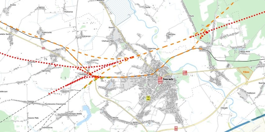 Kolej Dużych Prędkości. Jaki przebieg w powiecie sieradzkim? MAPY, DATY KONSULTACJI