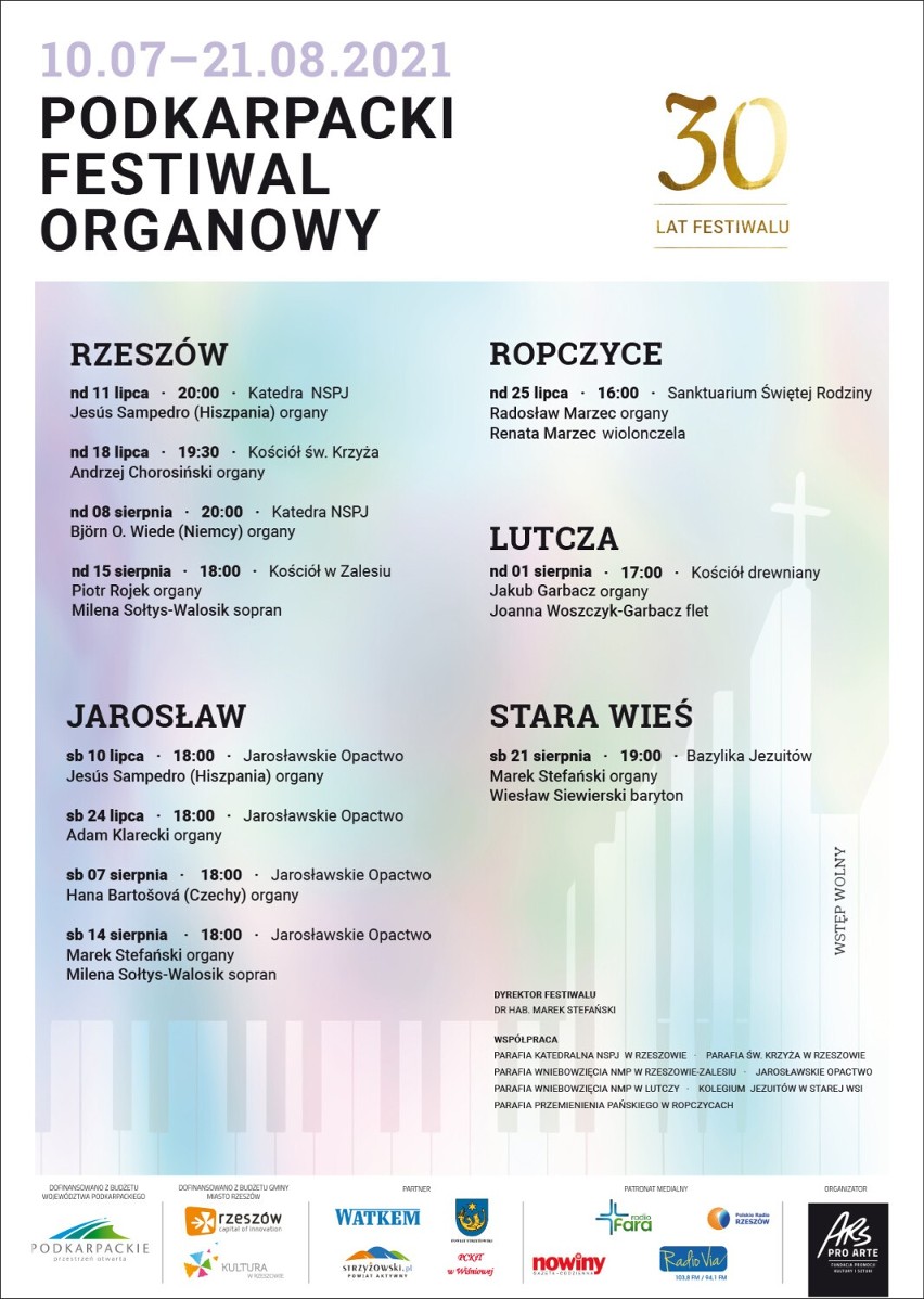 W Jarosławiu odbędzie się inauguracja Podkarpackiego Festiwalu Organowego