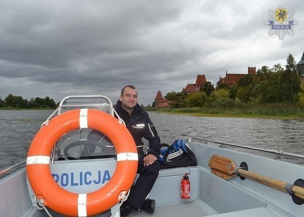 Policja Malbork: Wodny patrol po sezonie - łódź już na parkingu