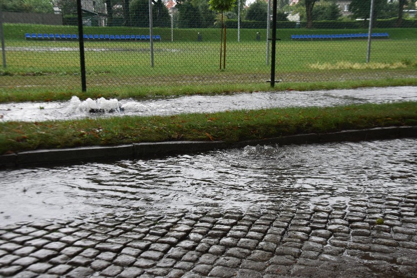 Ulewny deszcz w Oleśnicy 20-21.08.2022 r.