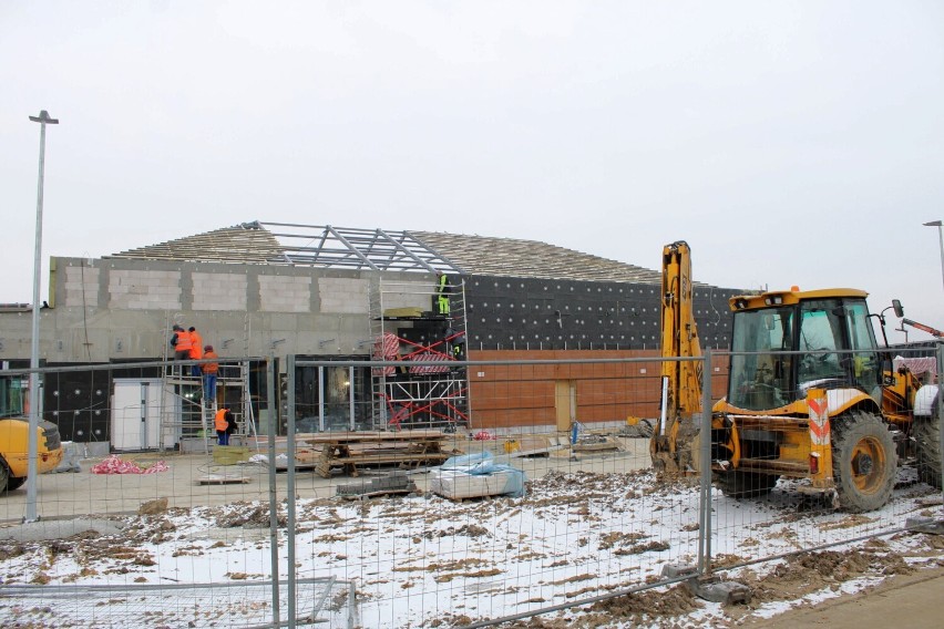 Budowa McDonald's w Wieluniu - stan na 7 lutego 2023
