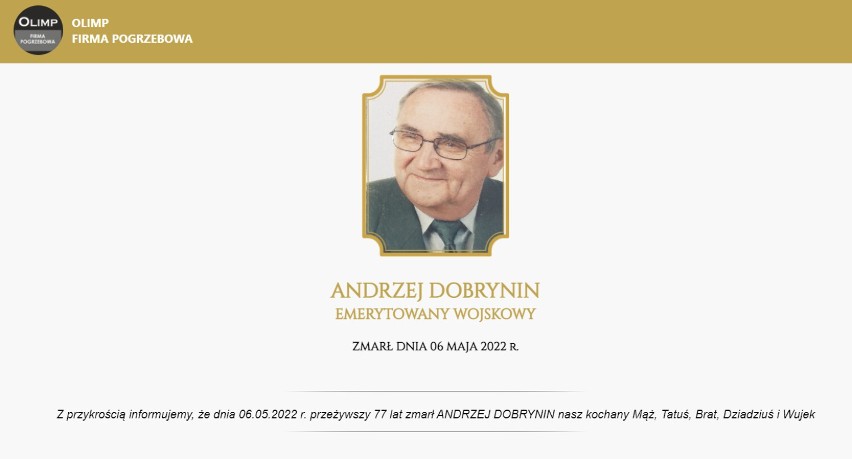 Zmarł wieloletni komendant Hufca ZHP Sieradz Miasto Andrzej Dobrynin. Ostatnie pożegnanie nastąpi w środę 11 maja w Łasku