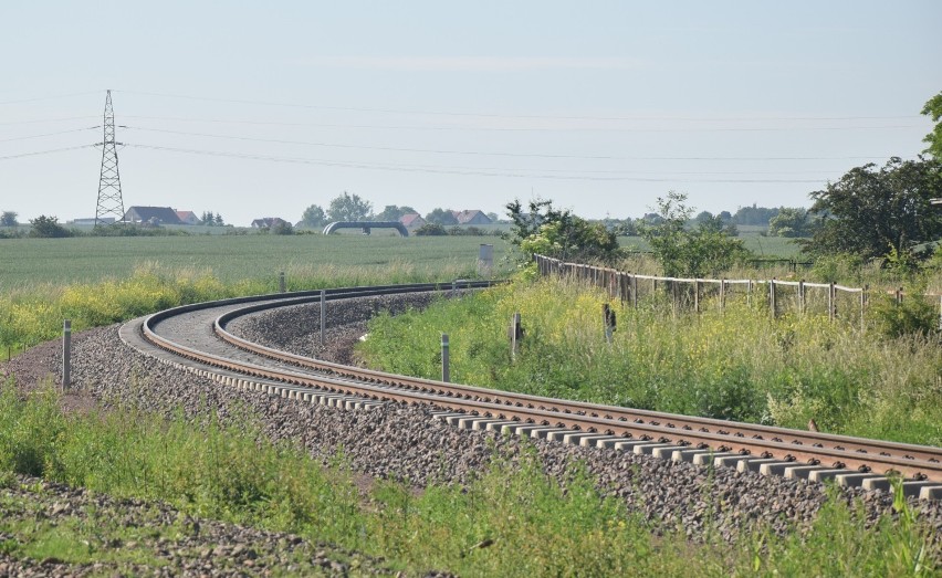 Fragment przebudowanego toru linii nr 207 na stacji Malbork.