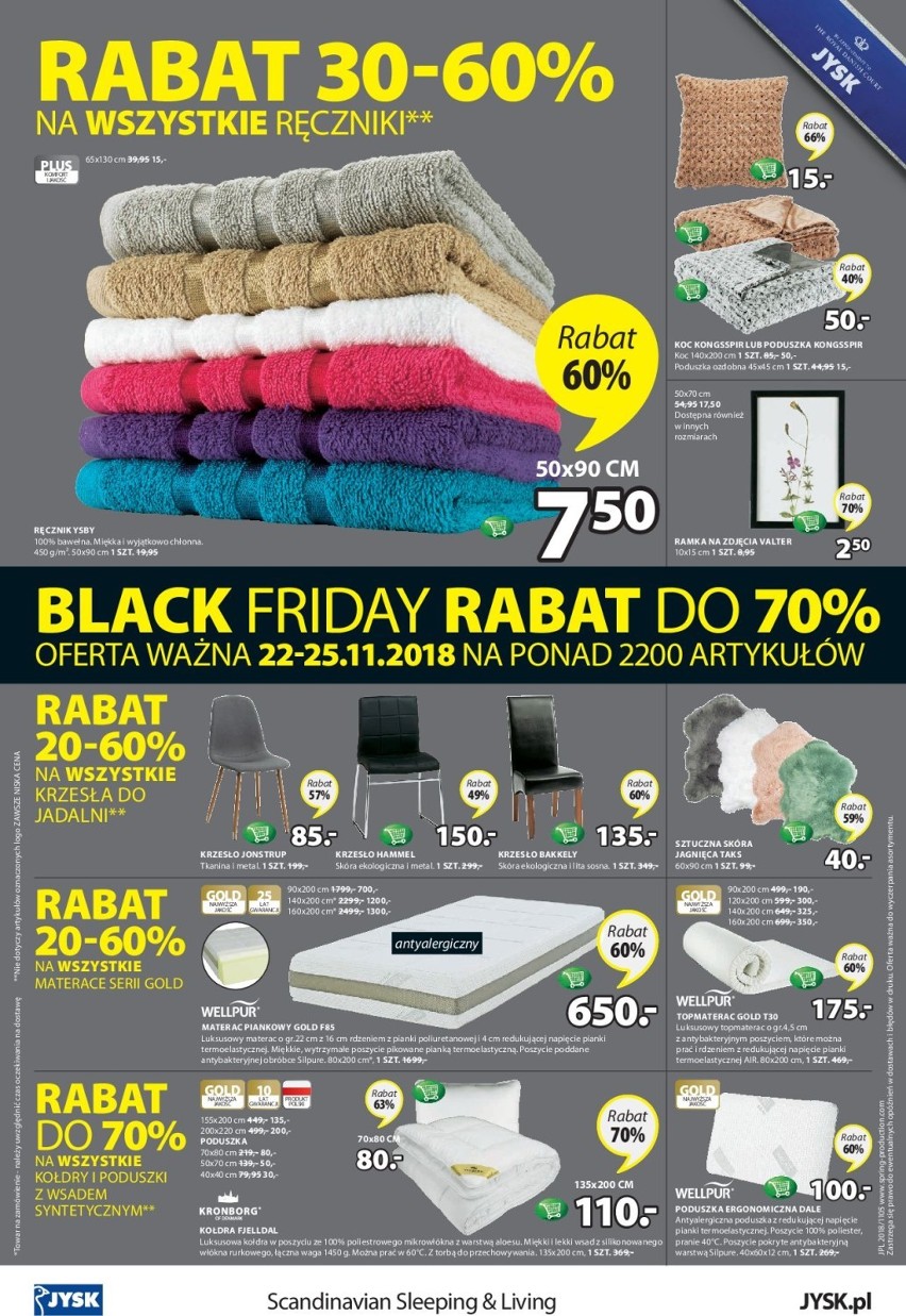 JYSK Black Friday 2018 WYPRZEDAŻE. Sprawdź okazje!