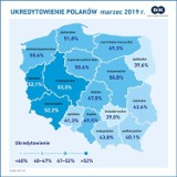 Mapa aktywności kredytowej. Małopolanie biorą pożyczki rzadziej niż inni, spłacają je lepiej