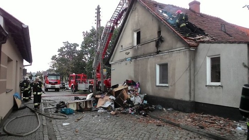 Pożar domu w Rostarzewie