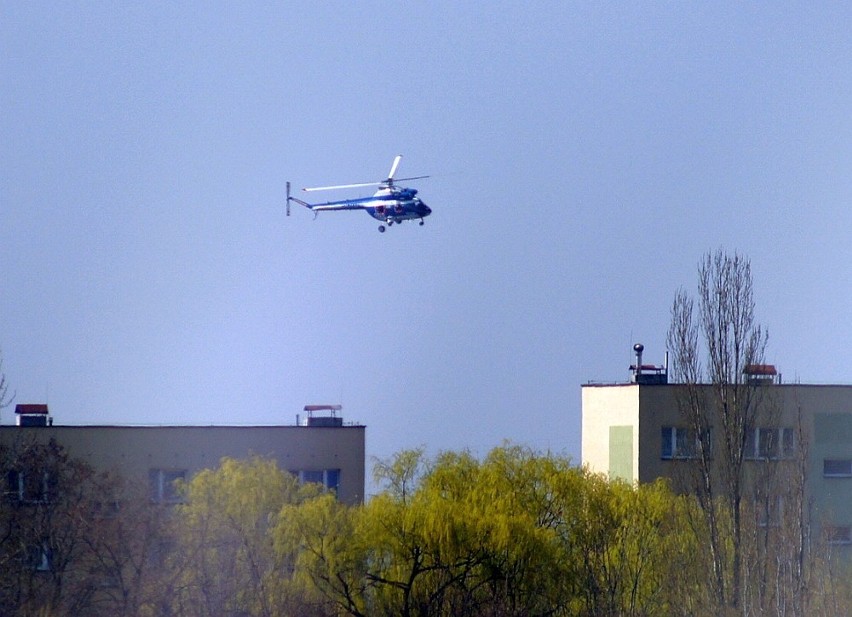Tajemniczy helikopter policyjny nad Katowicami i Sosnowcem! [ZDJĘCIA, WIDEO]