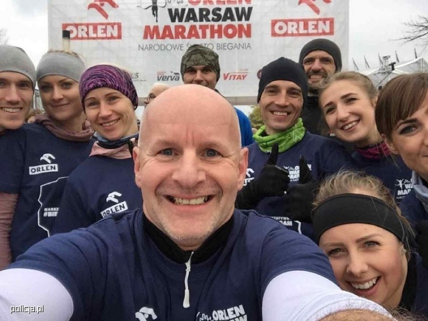 Adam Thiel, policjant z lęborskiej komendy trzeci w prestiżowym maratonie [ZDJĘCIA]