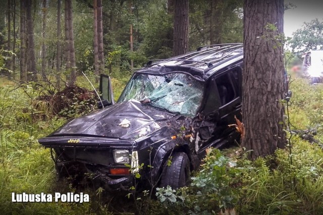 Mężczyzna rozbił auto o drzewo