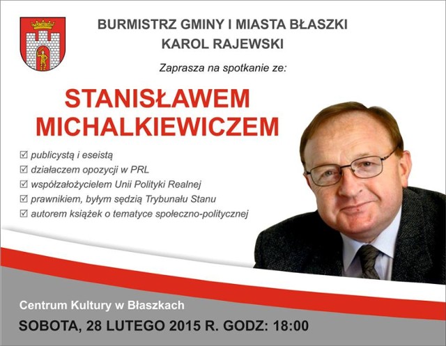 Michalkiewicz w Błaszkach. Spotkanie z publicystą w sobotę 28 lutego