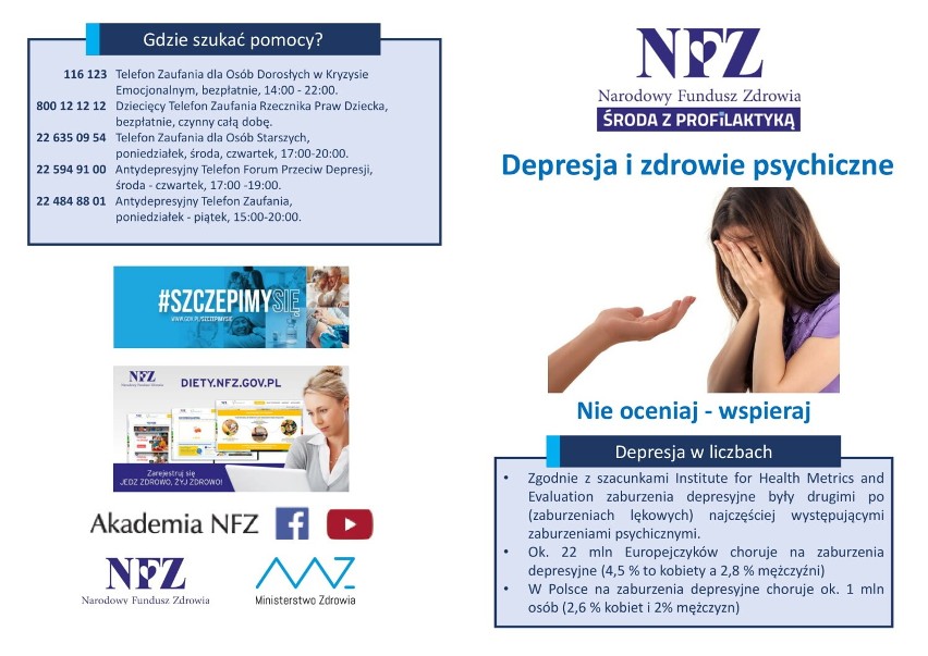 Jak dbać o zdrowie psychiczne? Leczenie depresji i innych chorób umysłu jest dostępne bezpłatnie w ramach NFZ.