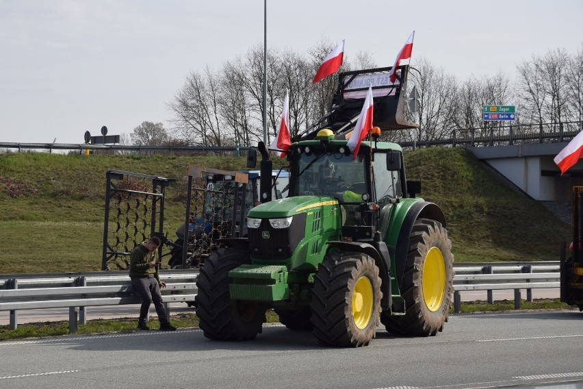 Protest rolników na A-18 w środę 20 marca 2024