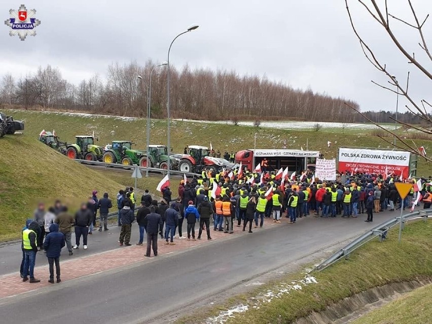 Protesty rolników na przejściach granicznych w Dorohusku i Hrebennem