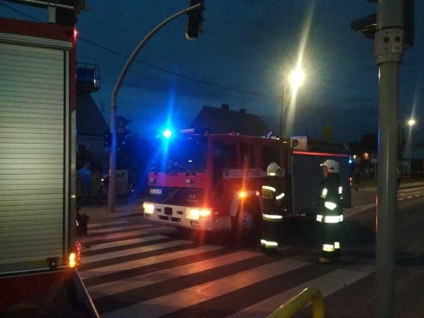 Wypadek na krzyżówce w Łebczu (08.08.2018). Turysta z lubelskiego staranował mieszkańca Łebcza | Nadmorska Kronika Policyjna