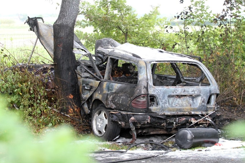 Wrocław: Tragedia przy Wilczyckiej. Spłonął kierowca (ZDJĘCIA)