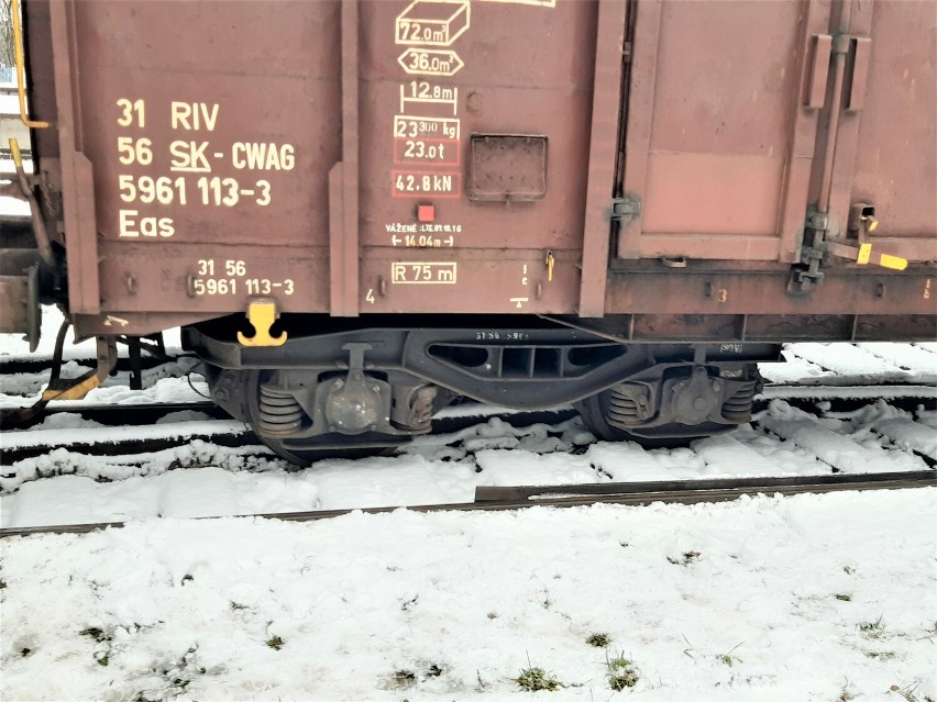Na stacji Goleniów wykoleił się dzisiaj wagon z węglem
