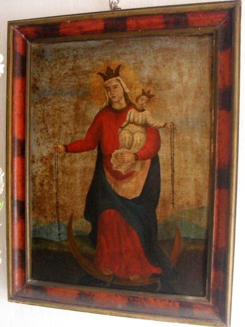 Obraz Matki Bożej Różańcowej z dziciątkiem Jezus