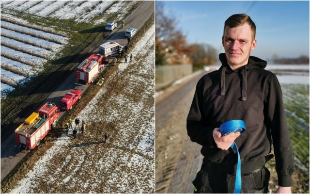 23-letni Damian Krasucki wyciągnął z wody tonącego wędkarza z Włocławka