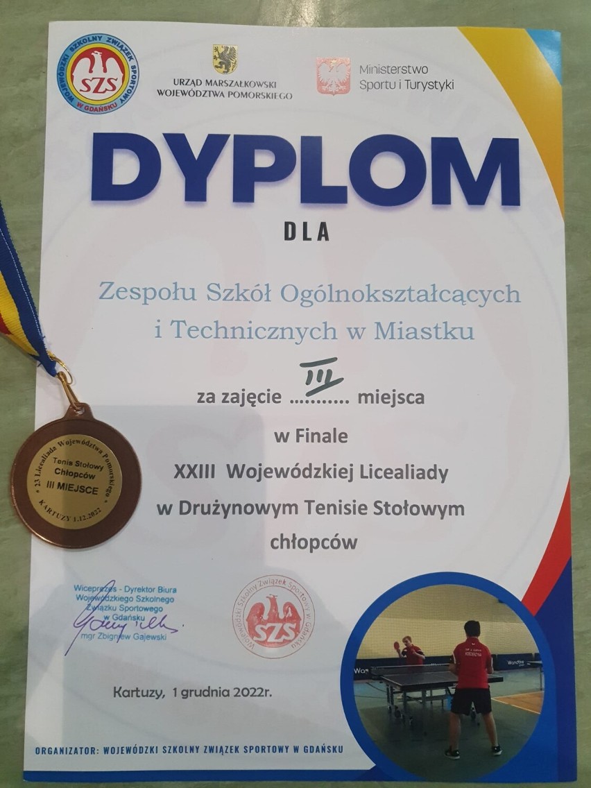 Uczniowie liceum „na górce” w Miastku brązowymi medalistami finału XXII Wojewódzkiej Licealiady