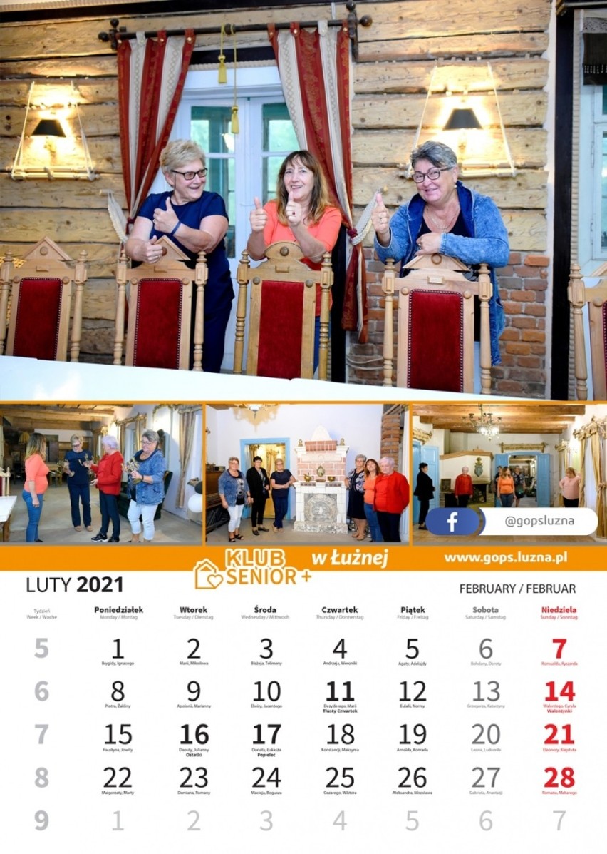 Klub Senior + w Łużnej wydał kalendarz na 2021 roku ze...