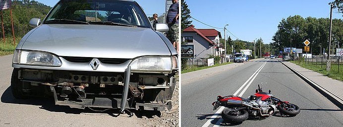 Kierujący motocyklem marki Honda, 21-letni mieszkaniec...