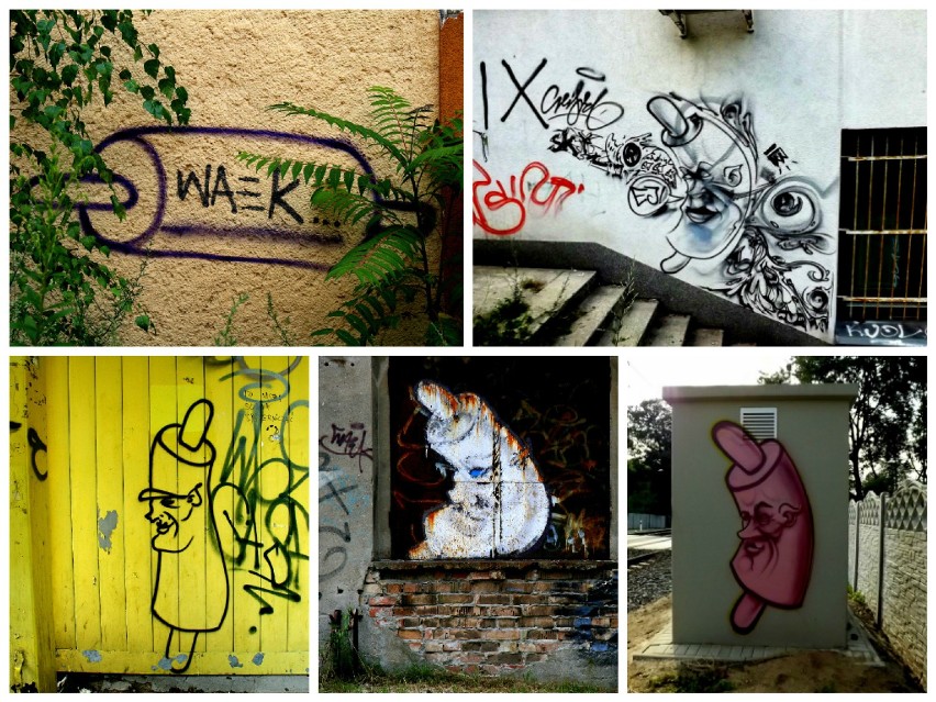 Zielonogórskie graffiti - Waek i sympatyczne wałki