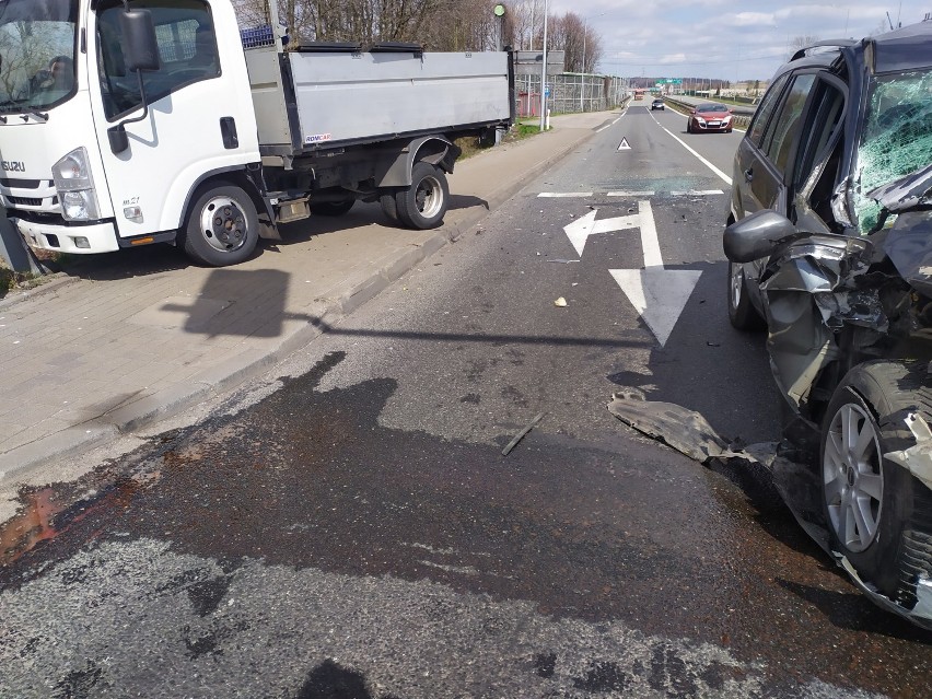 Poważnie wyglądający wypadek na DK 86 w kierunku Katowic