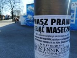 Odezwa antymaseczkowa na ulicach Goleniowa. "Masz prawo zdjąć maseczkę"