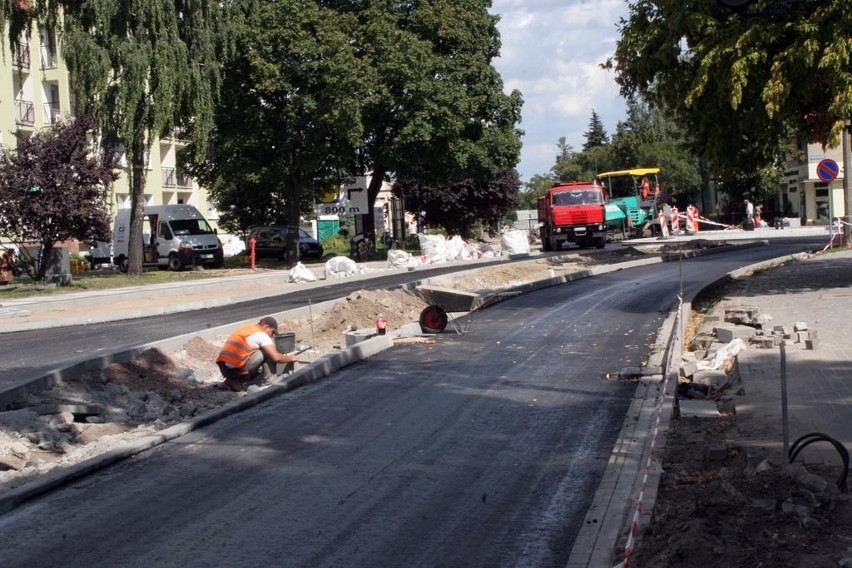 Budowa ronda we Wrześni na finiszu.