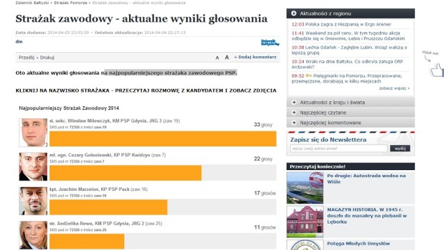 W konkursie udział bierze kpt. Joachim Marzeion z OSP Strzelno, PSP Puck