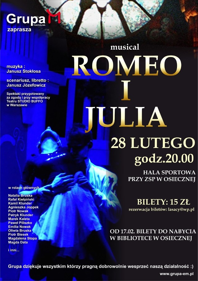 Gmina Osieczna. Musical "Romeo i Julia"