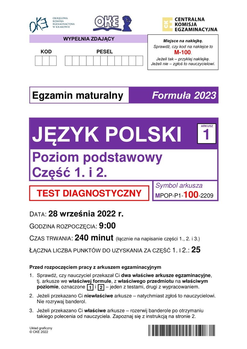 Próbna matura z języka polskiego 2023 - ARKUSZE CKE i KARTA ODPOWIEDZI. Było trudno? Zobacz testy. Jak poradziliście sobie z rozprawką?