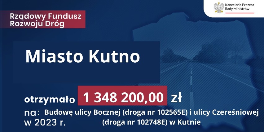 Ponad 3,6 mln złotych dla samorządów z pow. kutnowskiego. Pieniądze przeznaczone będą na remont dróg